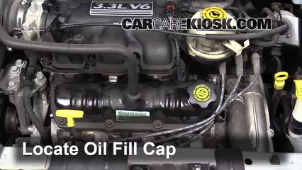 2003 Dodge Caravan SE 3.3L V6 FlexFuel Aceite Agregar aceite